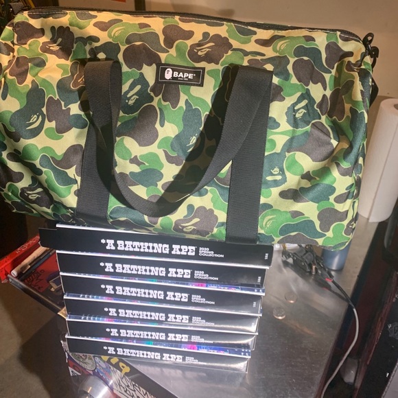 bape duffle bag camo